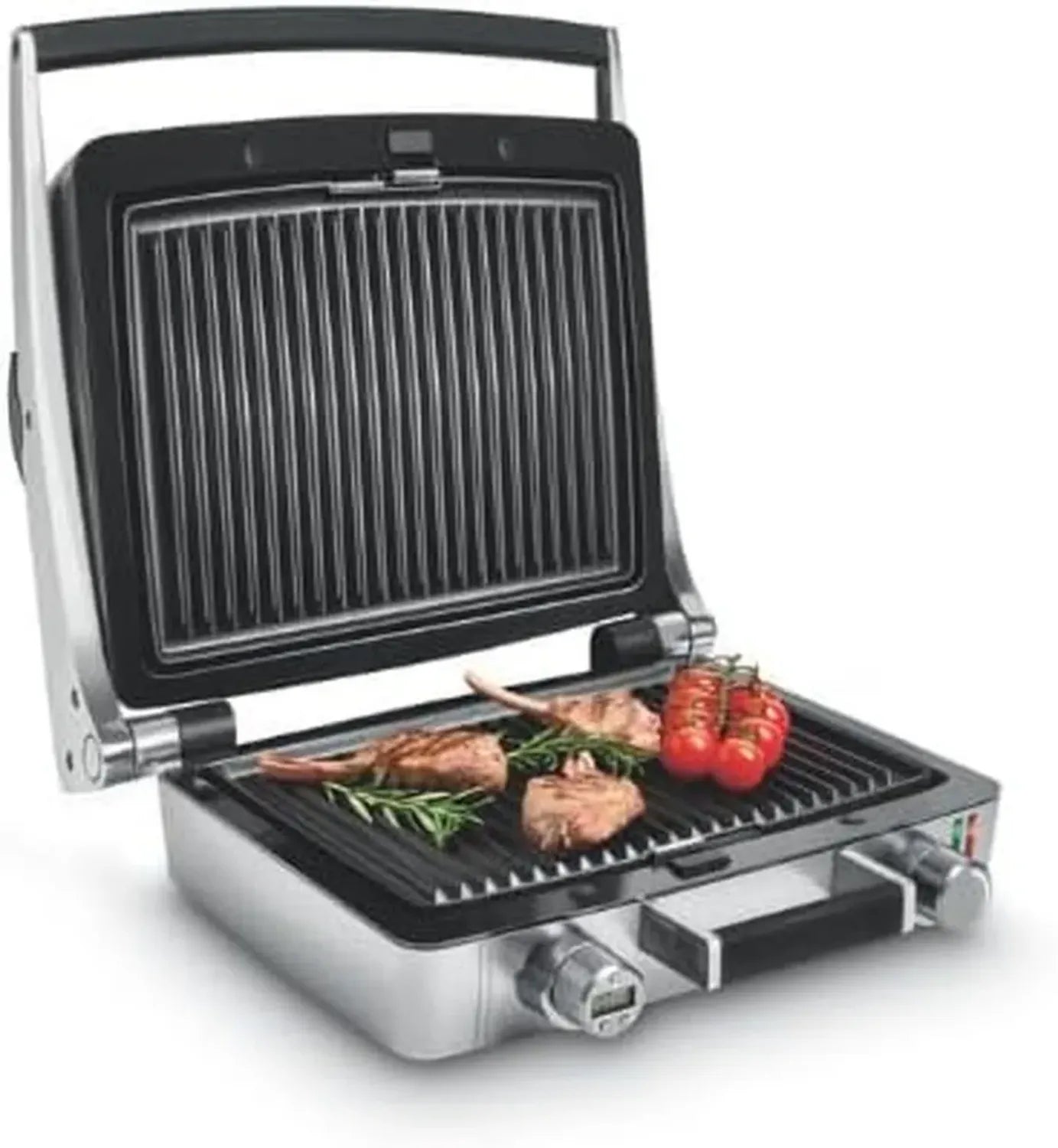 Fritel Waffeleisen & Grill: Vielseitiges Gerät mit Wechselplatten, PFAS-frei, 1600 W, 60-Minuten-Timer, Hellgrau